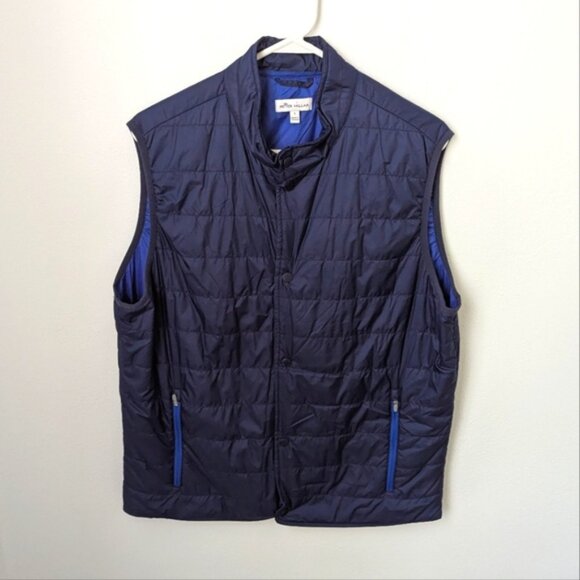 Peter Millar Blue Quilted Vest, Large - Picture 1 of 5